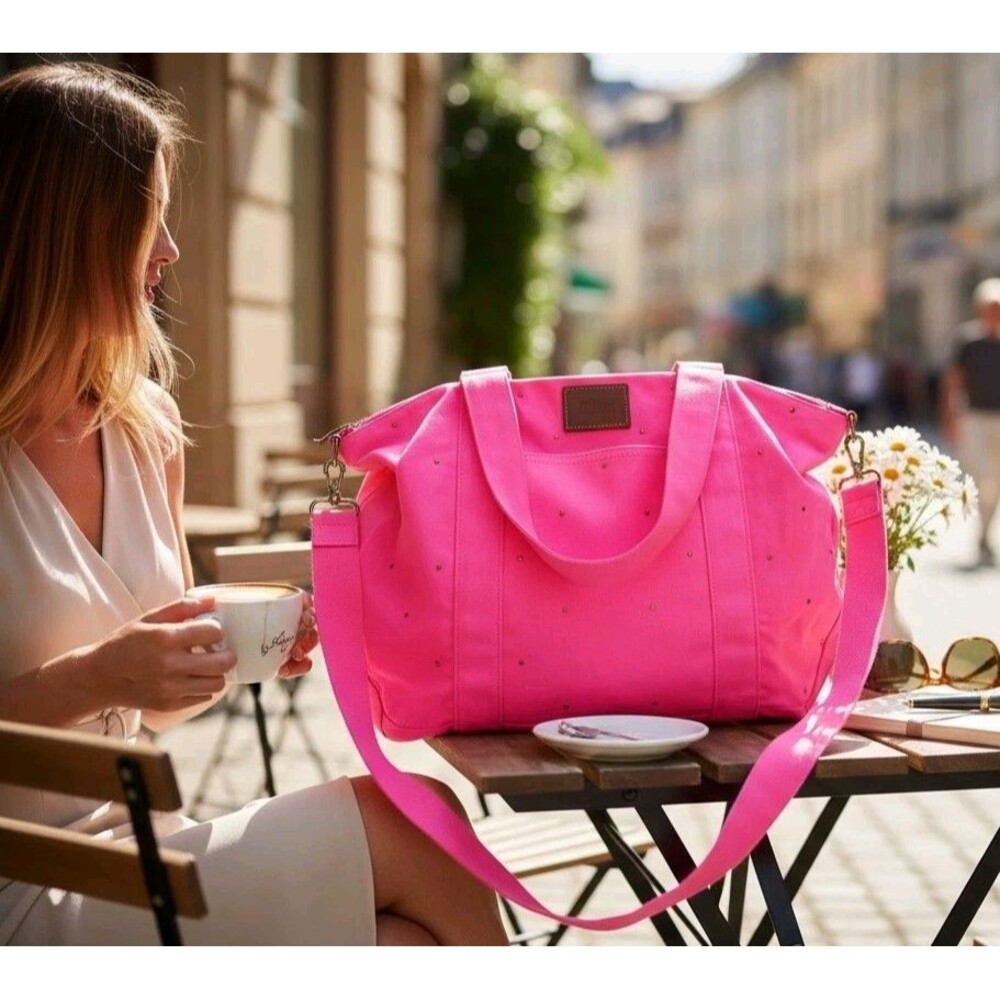 Rare Victoria's Secret PINK Studded Duffel Bag